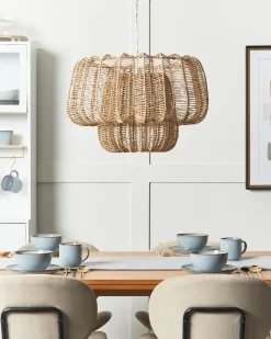 Outlet Beliani Lampadario SAISI Corda di carta Beige