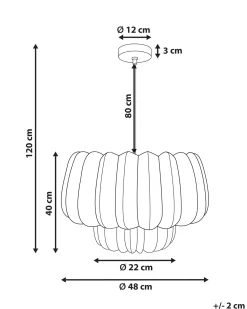 Outlet Beliani Lampadario SAISI Corda di carta Beige