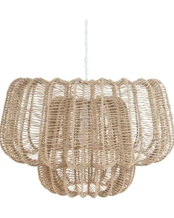 Outlet Beliani Lampadario SAISI Corda di carta Beige