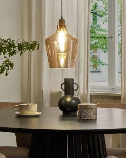 Hot Beliani Lampadario SANTON Vetro Oro Oro Trasparente