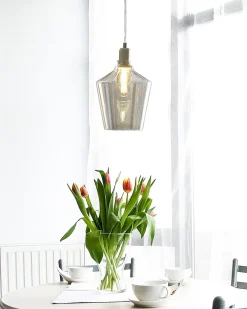 Hot Beliani Lampadario SANTON Vetro Oro Oro Trasparente