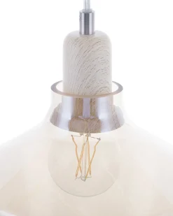 Hot Beliani Lampadario SANTON Vetro Oro Oro Trasparente