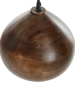 Discount Beliani Lampadario SANYATI Legno di mango scuro Marrone