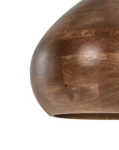 Discount Beliani Lampadario SANYATI Legno di mango scuro Marrone