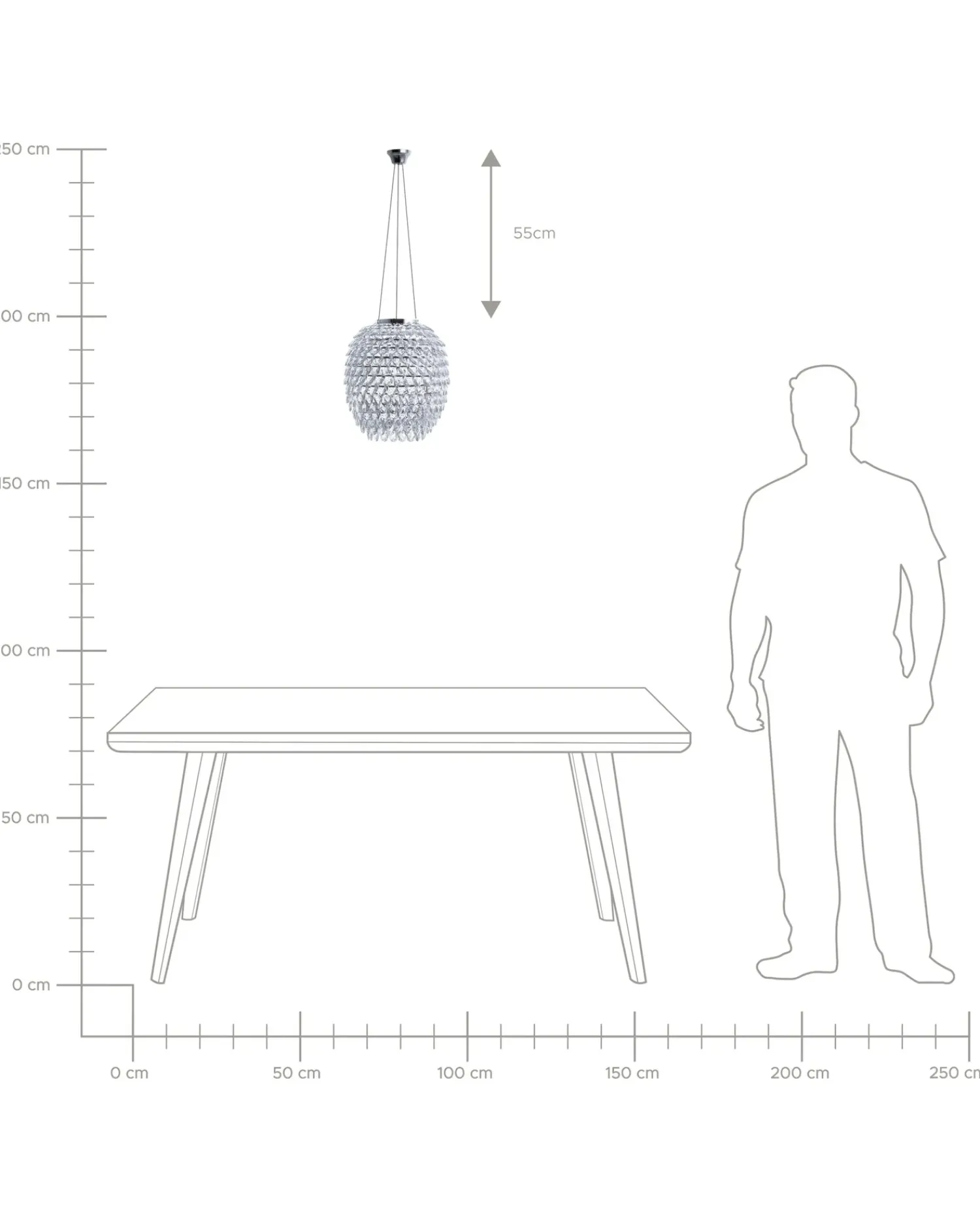 Discount Beliani Lampadario SAUER Argento