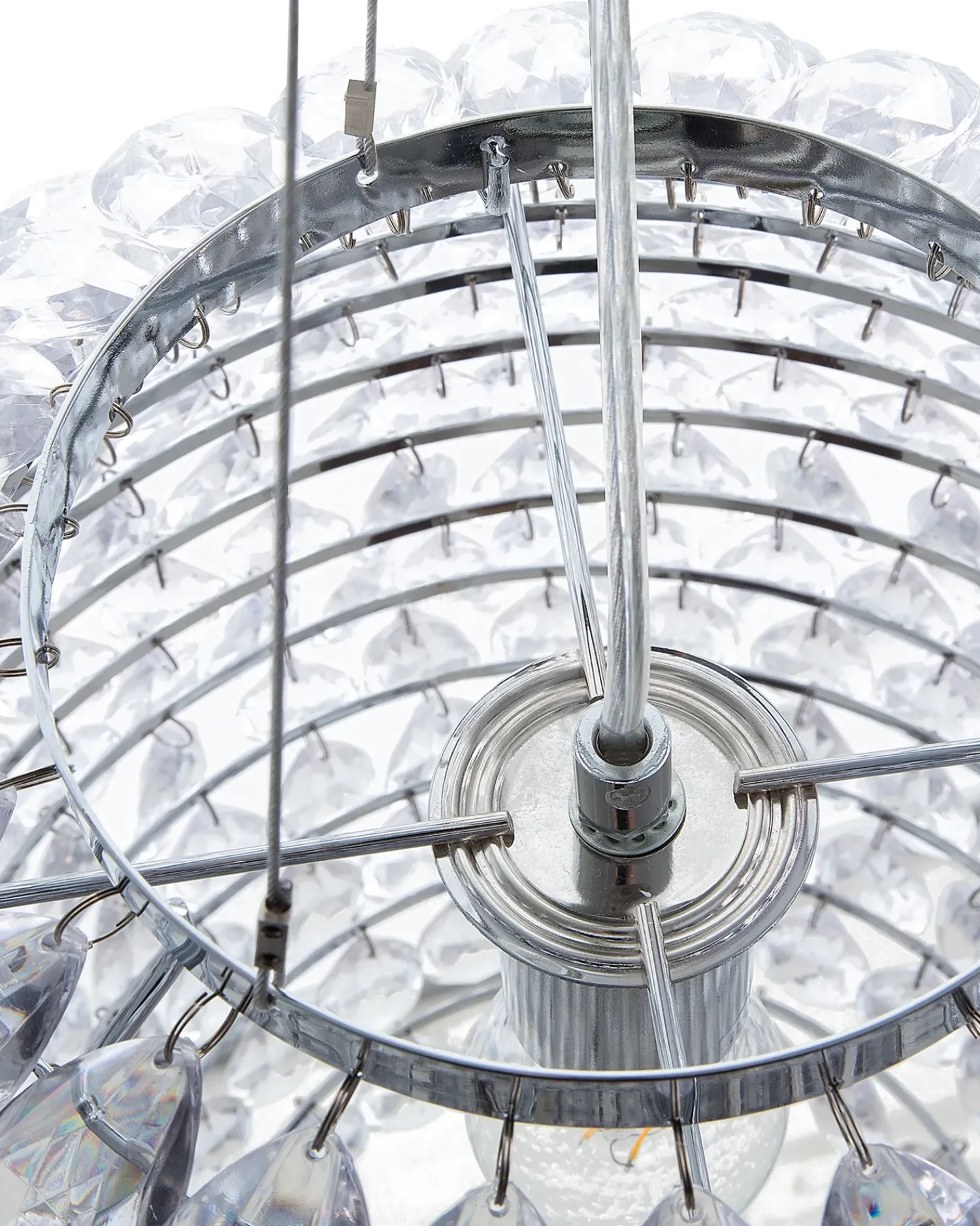 Discount Beliani Lampadario SAUER Argento