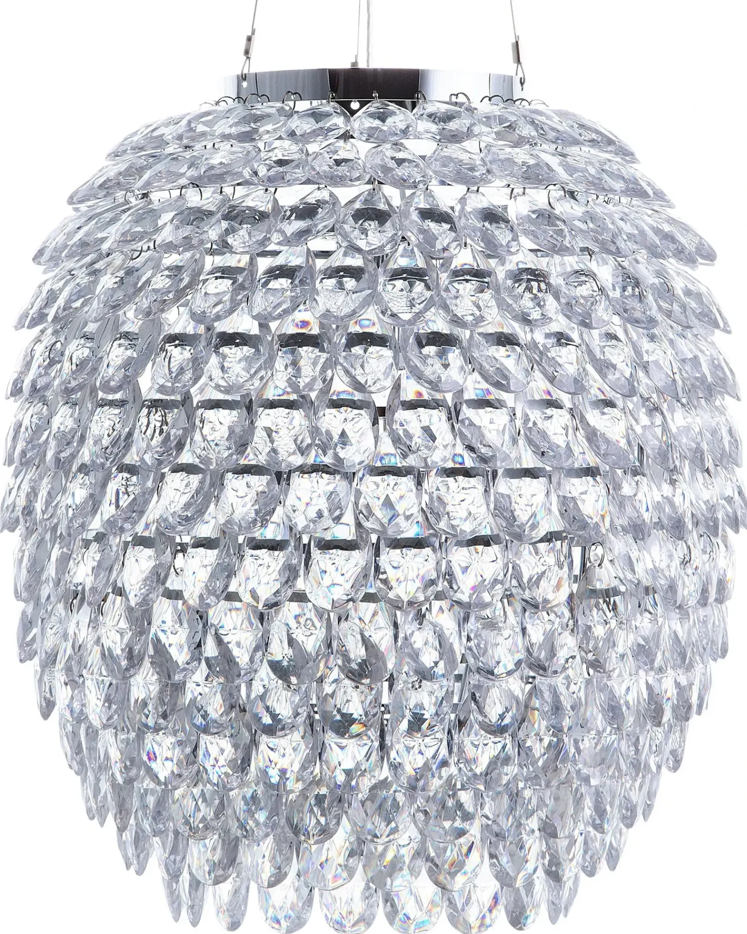 Discount Beliani Lampadario SAUER Argento