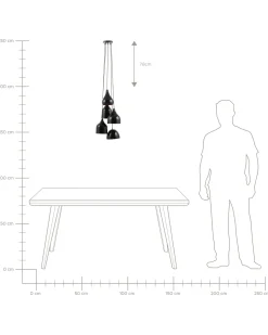 Clearance Beliani Lampadario SAVIO Metallo Marrone dorato Nero