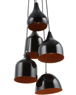 Clearance Beliani Lampadario SAVIO Metallo Marrone dorato Nero