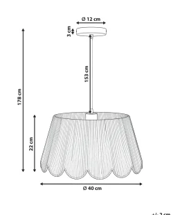 Best Beliani Lampadario SEBAKWE Corda di carta chiaro Beige