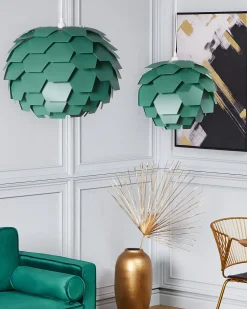 New Beliani Lampadario SEGRE L scuro Verde