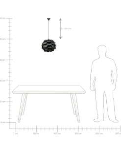 Clearance Beliani Lampadario SEGRE S Nero