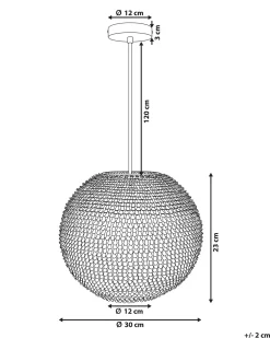 Sale Beliani Lampadario SEINE Metallo Argento Argento Nero
