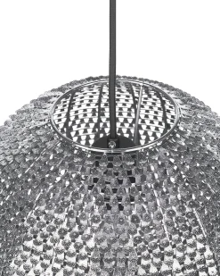 Sale Beliani Lampadario SEINE Metallo Argento Argento Nero
