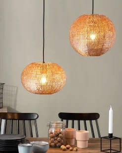New Beliani Lampadario SEINE Metallo Rame