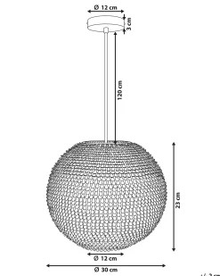 New Beliani Lampadario SEINE Metallo Rame