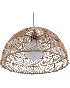 Outlet Beliani Lampadario SELENGE Rattan Marrone chiaro Beige Naturale