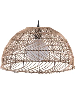 Outlet Beliani Lampadario SELENGE Rattan Marrone chiaro Beige Naturale