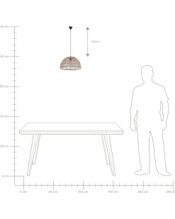 Outlet Beliani Lampadario SELENGE Rattan Marrone chiaro Beige Naturale