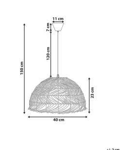 Outlet Beliani Lampadario SELENGE Rattan Marrone chiaro Beige Naturale
