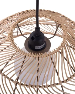 Outlet Beliani Lampadario SELENGE Rattan Marrone chiaro Beige Naturale