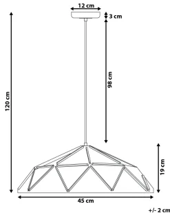Best Beliani Lampadario SENIA Metallo Bianco