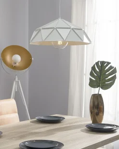 Best Beliani Lampadario SENIA Metallo Bianco