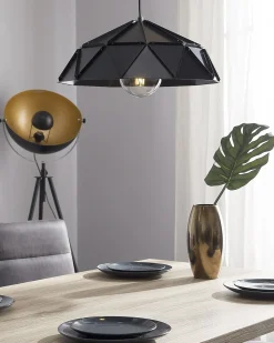 Hot Beliani Lampadario SENIA Metallo Nero