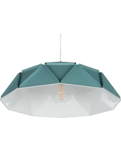 Beliani Lampadario SENIA Metallo Turchese Blu