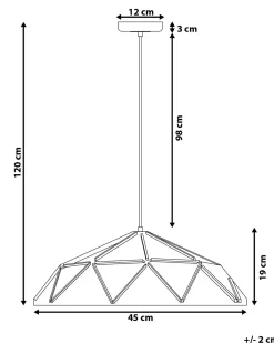 Beliani Lampadario SENIA Metallo Turchese Blu