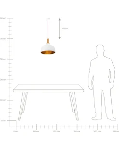 Clearance Beliani Lampadario SEPIK Metallo Bianco Bianco Oro