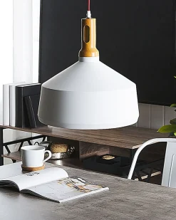 Clearance Beliani Lampadario SEPIK Metallo Bianco Bianco Oro