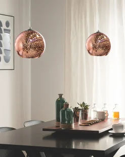 Discount Beliani Lampadario SESSERA Vetro Rame