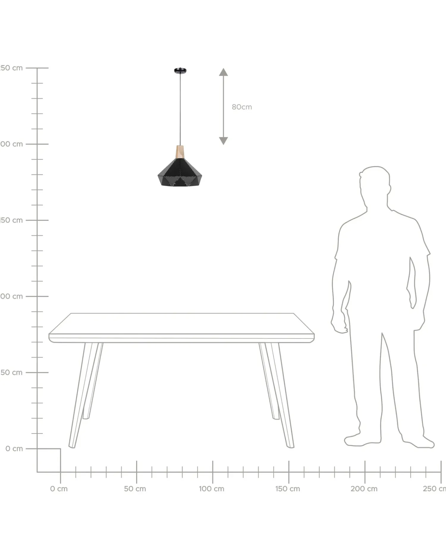 Outlet Beliani Lampadario SOMME Metallo Nero Marrone Nero