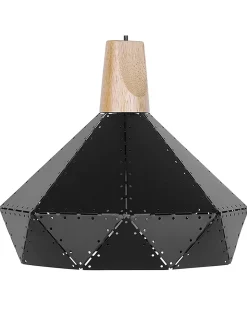 Outlet Beliani Lampadario SOMME Metallo Nero Marrone Nero