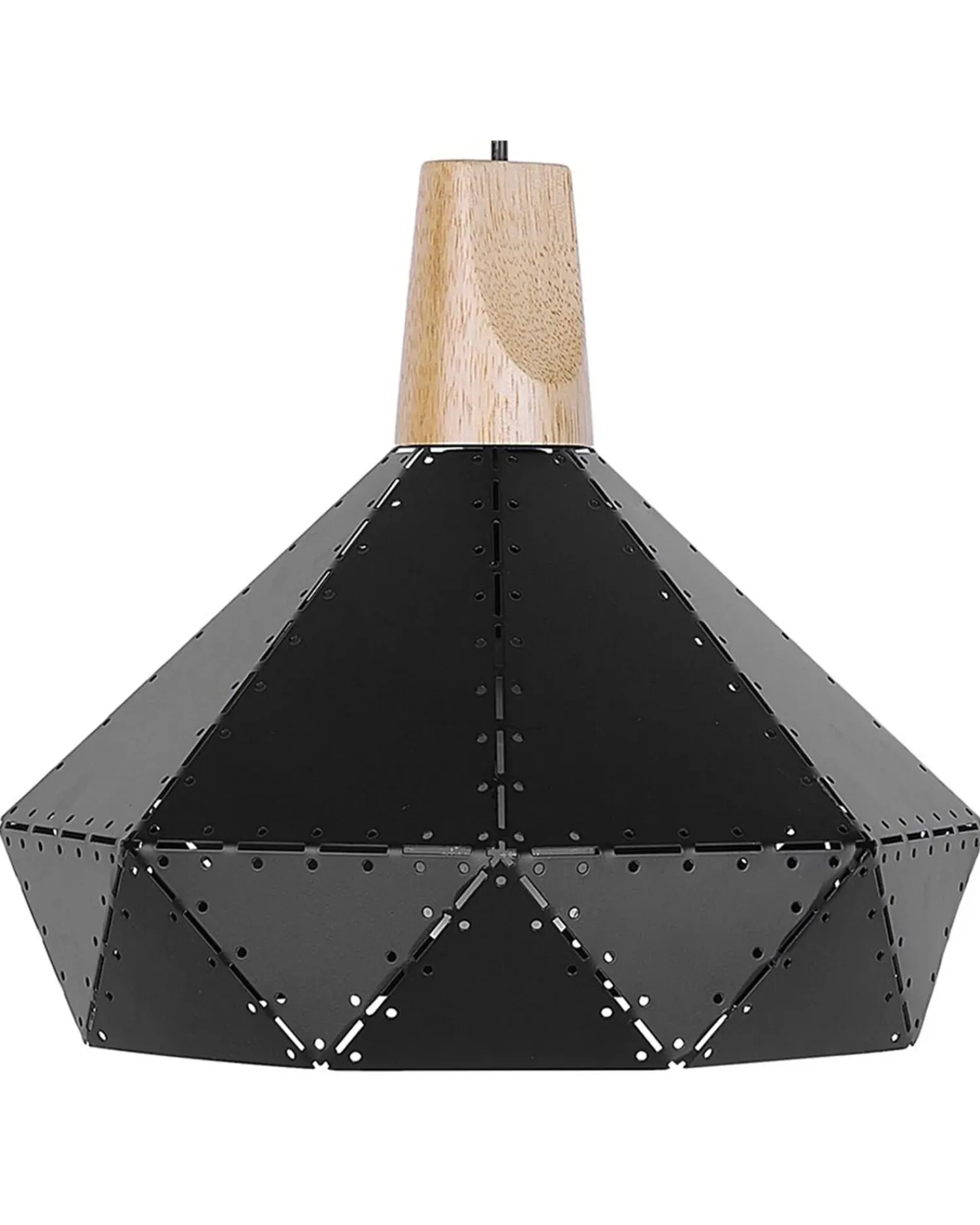 Outlet Beliani Lampadario SOMME Metallo Nero Marrone Nero