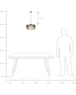 New Beliani Lampadario SOUS Marrone/Nero Marrone Nero