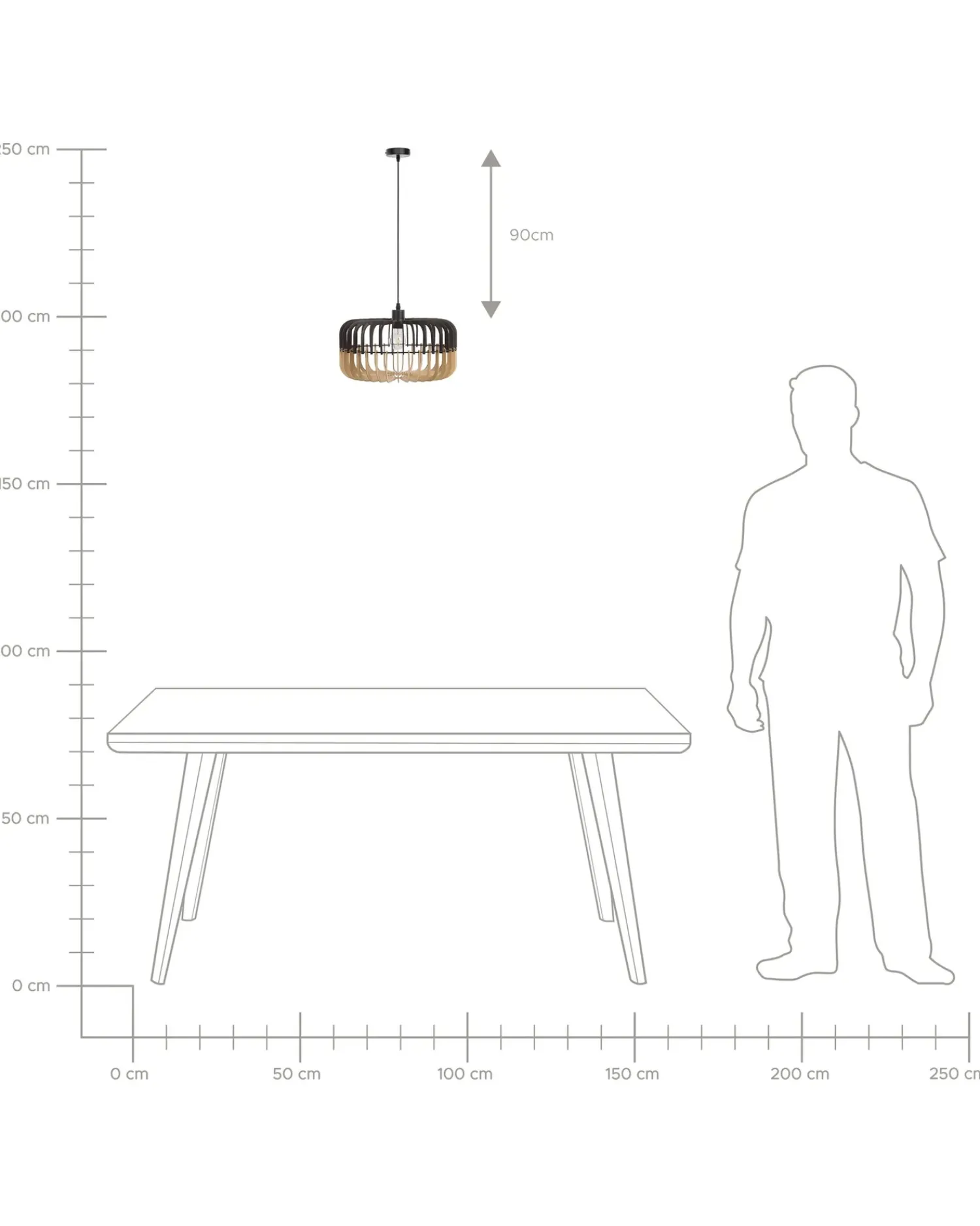 New Beliani Lampadario SOUS Marrone/Nero Marrone Nero