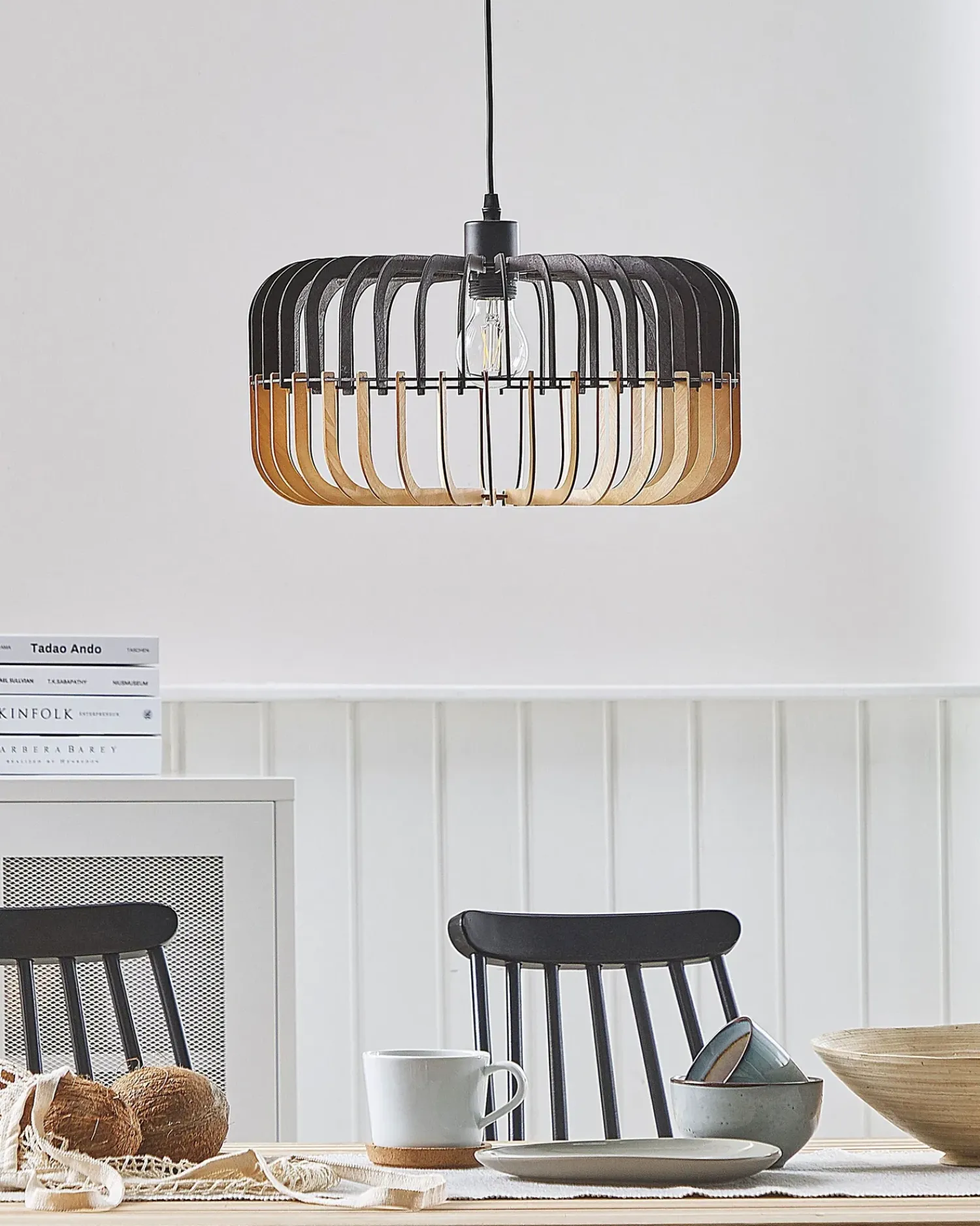New Beliani Lampadario SOUS Marrone/Nero Marrone Nero