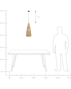 Best Beliani Lampadario SUAM Bambù Naturale Marrone