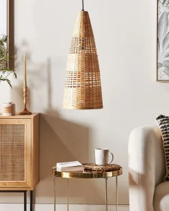 Best Beliani Lampadario SUAM Bambù Naturale Marrone