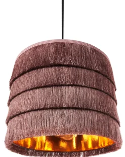 Online Beliani Lampadario SUAPURE Tessuto Rosa