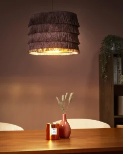 Online Beliani Lampadario SUAPURE Tessuto Rosa