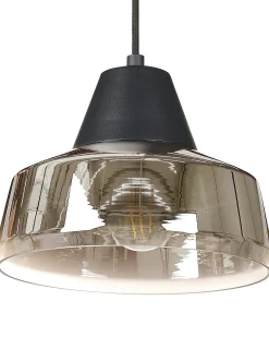 Clearance Beliani Lampadario TALPARO Vetro Oro Oro Nero