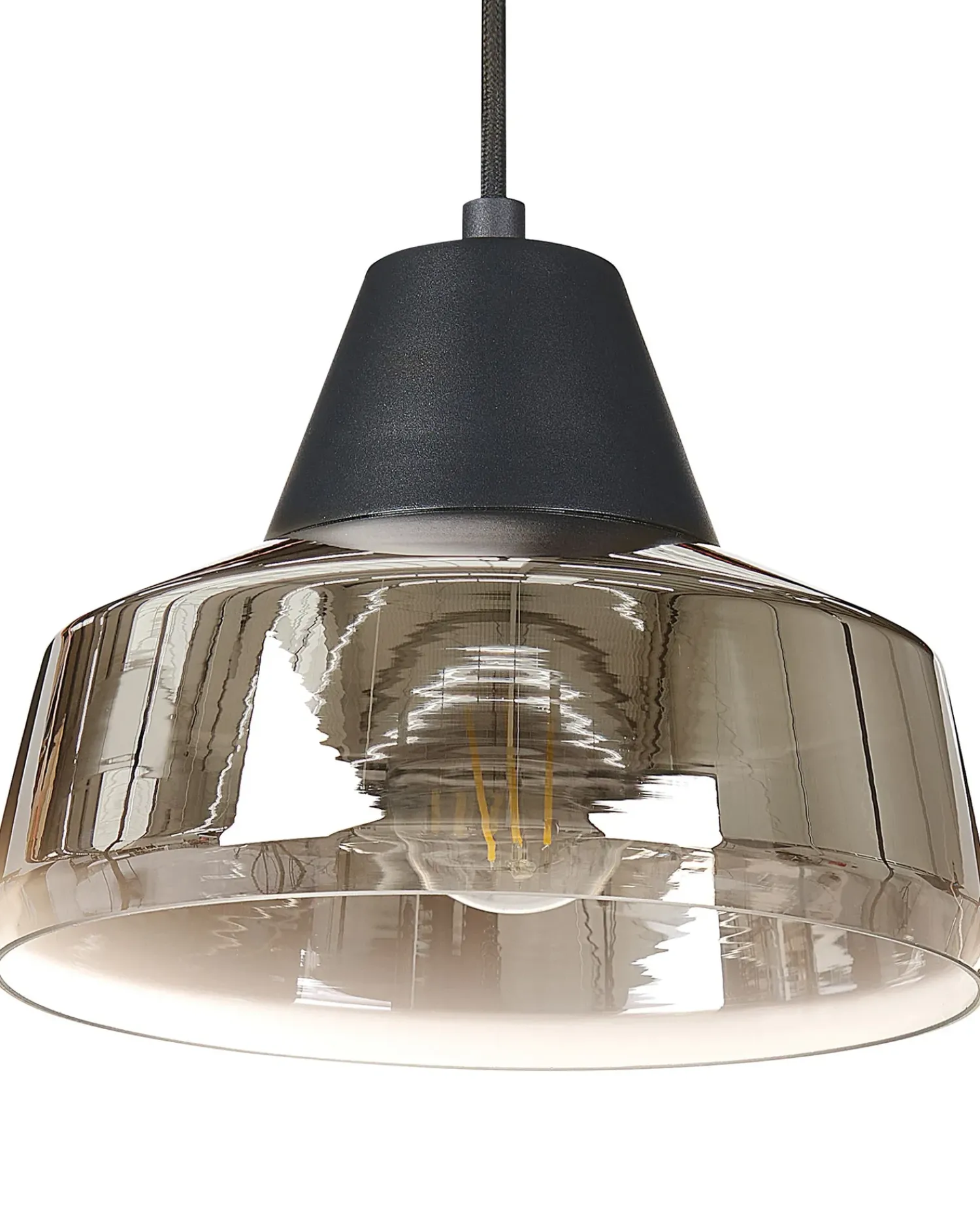 Clearance Beliani Lampadario TALPARO Vetro Oro Oro Nero