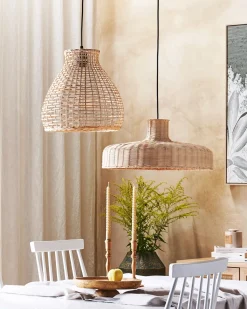 Best Beliani Lampadario TAMARIN Rattan Naturale Marrone
