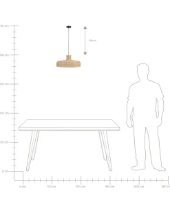Best Beliani Lampadario TAMARIN Rattan Naturale Marrone