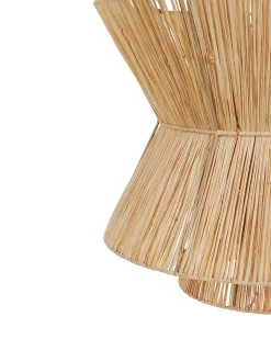 Hot Beliani Lampadario TELAMBA Vimini Naturale Naturale Nero