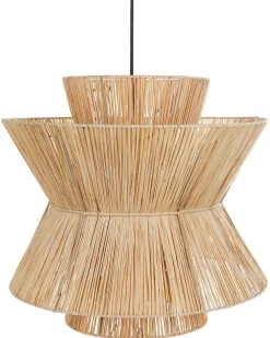 Hot Beliani Lampadario TELAMBA Vimini Naturale Naturale Nero