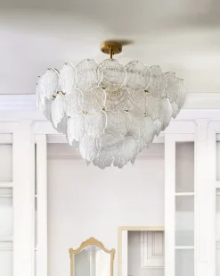Online Beliani Lampadario TEMASH Vetro Ottone Ottone Trasparente